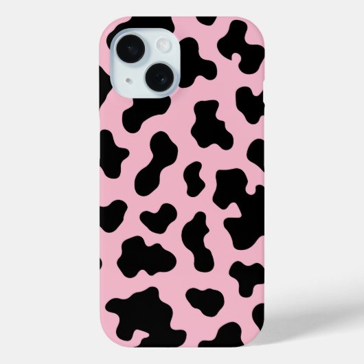 Coques Case-Mate iPhone Imprimé vachette noir et rose Cow (Verso)
