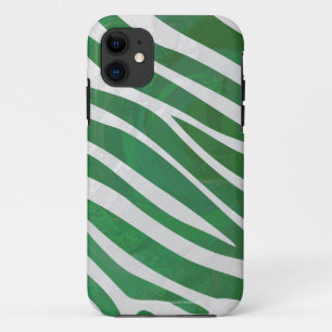 Etui iPhone Case-Mate Imprimé vert et blanc zèbre