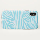 Coques Case-Mate iPhone Imprimé zèbre bleu et blanc gras (Dos (Horizontal))