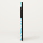 Coques Case-Mate iPhone Imprimé zèbre bleu et blanc gras (Dos/Gauche)