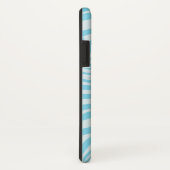 Coques Case-Mate iPhone Imprimé zèbre bleu et blanc gras (Dos/Droite)