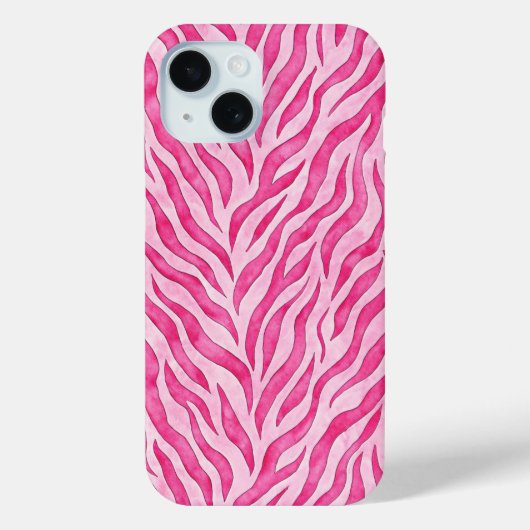 Coques Case-Mate iPhone Imprimé Zèbre Rose Vibrant (Verso)