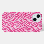 Coques Case-Mate iPhone Imprimé Zèbre Rose Vibrant (Verso (horizontal))