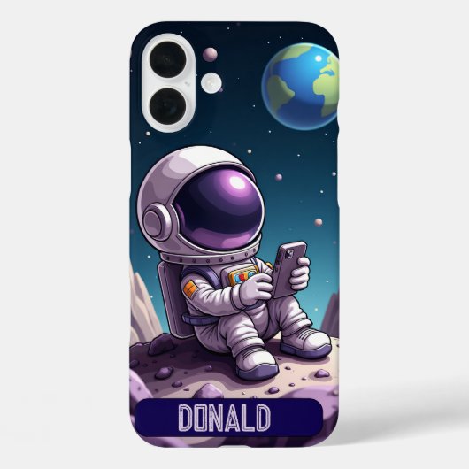Coques Case-Mate iPhone Imprimer l'art astronaute de la Lune (Verso)