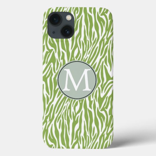 Coques Case-Mate iPhone Imprimer Safari vert Zebra (Verso)