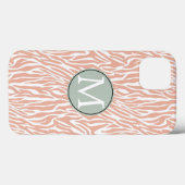 Coques Case-Mate iPhone Imprimer Zebra Peach (Verso (horizontal))