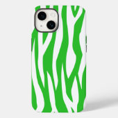 Coques Case-Mate iPhone Imprimer Zèbre vert citron (Verso)