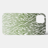 Coques Case-Mate iPhone Imprimer Zèbre vert sauvage (Verso (horizontal))