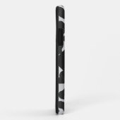Coques Case-Mate iPhone Imprimés noir et blanc Monogramme Dalmatien (Dos/Droite)