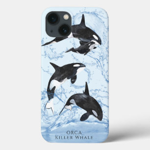 Case-Mate iPhone Case Incredible Black and White Watercolor Orcas