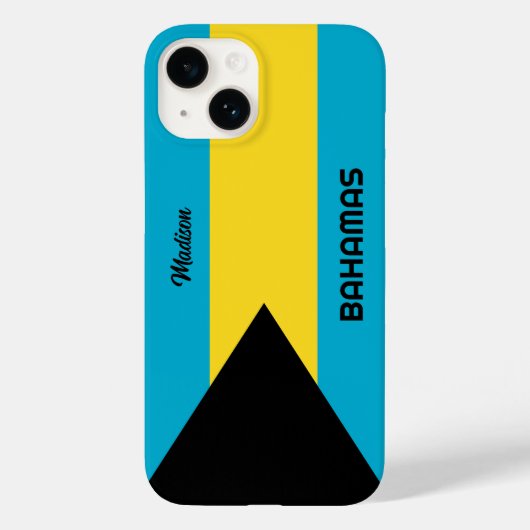Coques Case-Mate iPhone Indicateur Bahamas du nom personnalisé (Verso)