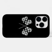 Coques Case-Mate iPhone Indicateurs de course Chrome sur noir (Verso (horizontal))
