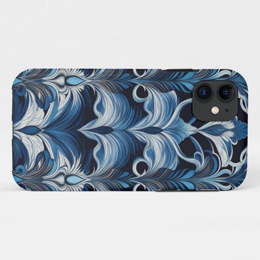 Coques Case-Mate iPhone Indigo Abstrait #1 (Dos (Horizontal))