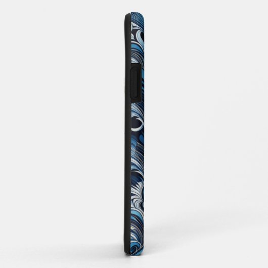 Coques Case-Mate iPhone Indigo Abstrait #1 (Dos/Droite)