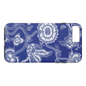 Coques Case-Mate iPhone Indigo Batik chinois vintage (Dos (Horizontal))
