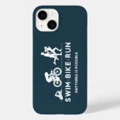 Coques Case-Mate iPhone Indigo Blue ・ Swim Bike Run Triathlon Icon Series (Verso)