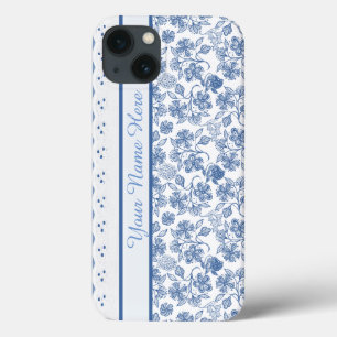 iPhone 13 Coque Indigo Floral Faux Lace Samsung Galaxy Note 4 Coqu