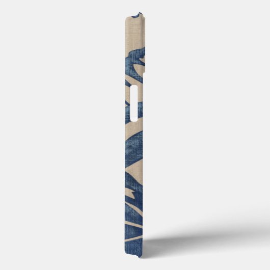 Coques Case-Mate iPhone Indigo Hibiscus (Verso / Droite)