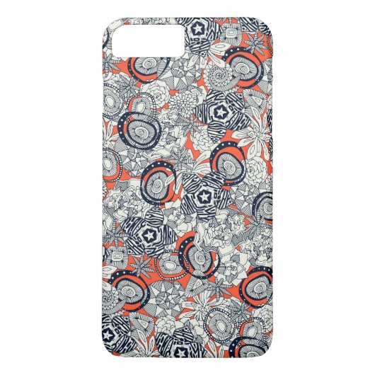 Coques Case-Mate iPhone indigo orange succulent (Dos)