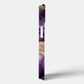 Coques Case-Mate iPhone Indigo Purple Agate & Rose Gold Parties scintillan (Verso / Droite)