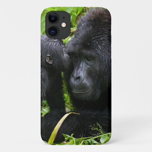 Coques Case-Mate iPhone Infant Mountain Gorilla Kisses Silverback (Dos)