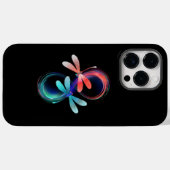 Coques Case-Mate iPhone Infini avec des libellules lumineuses (Verso (horizontal))