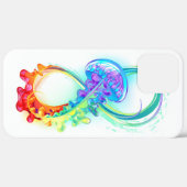 Coques Case-Mate iPhone Infini avec méduse arc-en-ciel (Retour (horizontal))