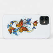 Coques Case-Mate iPhone Infini de papillons monarques (Dos (Horizontal))