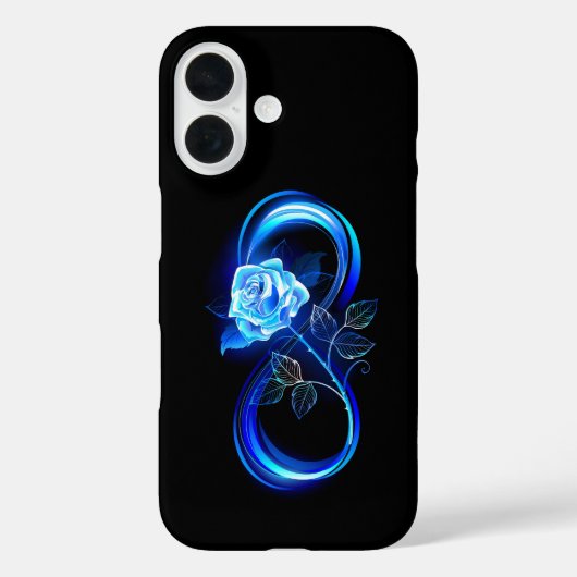 Coques Case-Mate iPhone Infini lumineux avec rose bleue (Verso)