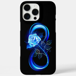Coques iPhone 16 Pro Max Infini lumineux avec rose bleue