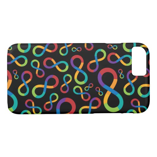 Coques Case-Mate iPhone Infini Neurodiversity d'arc-en-ciel d'autisme (Dos (Horizontal))