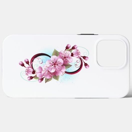 Coques Case-Mate iPhone Infinité avec les fleurs Sakura (Verso (horizontal))