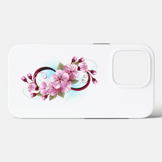 Coques Case-Mate iPhone Infinité avec les fleurs Sakura (Verso (horizontal))