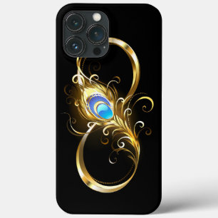 Case-Mate iPhone Case Infinité avec plume de paon doré