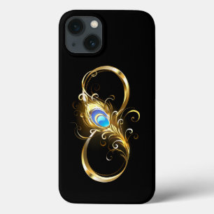Case-Mate iPhone Case Infinité avec plume de paon doré
