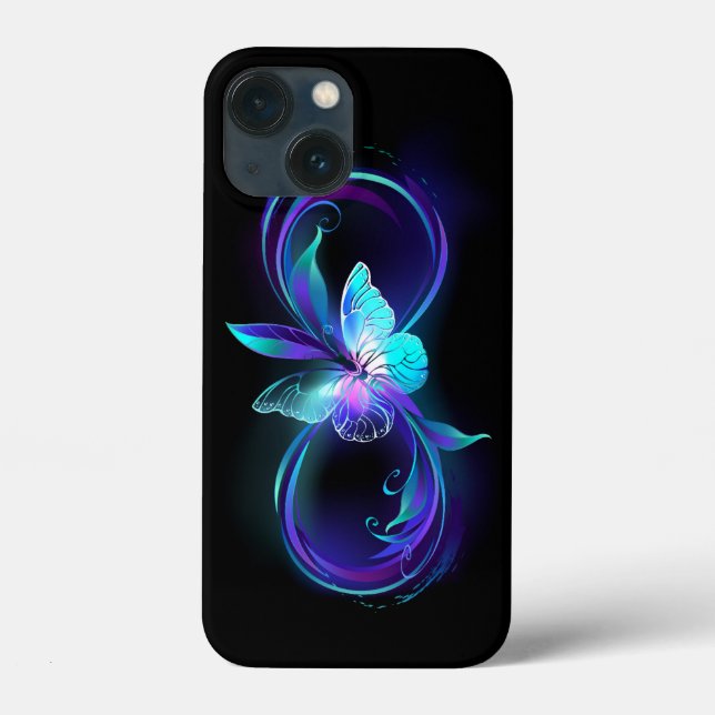 Coques Case-Mate iPhone Infinité brillante avec papillon magique (Verso)