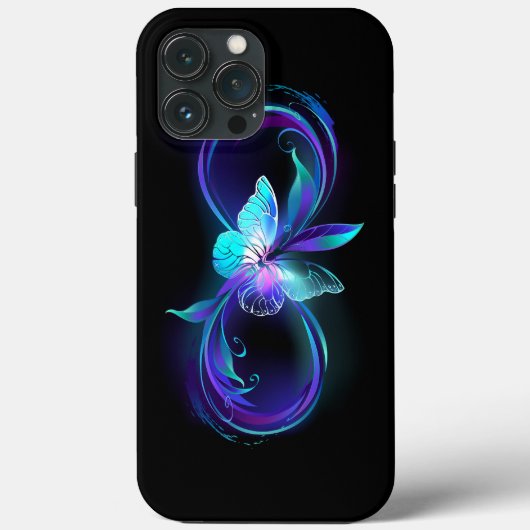 Coques Case-Mate iPhone Infinité brillante avec papillon magique (Verso)
