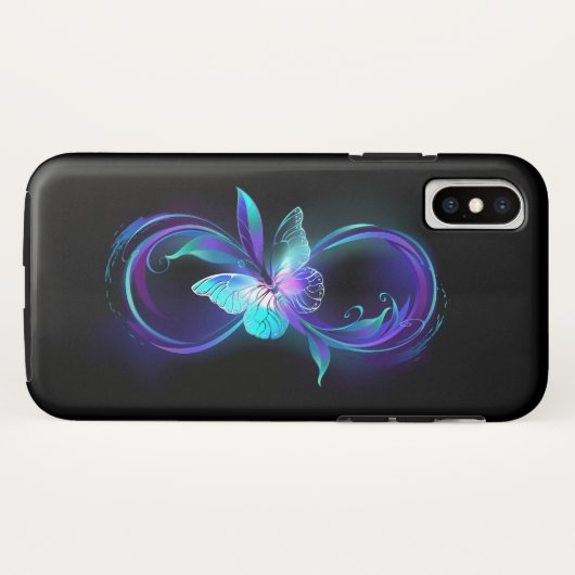 Coques Case-Mate iPhone Infinité brillante avec papillon magique (Dos (Horizontal))