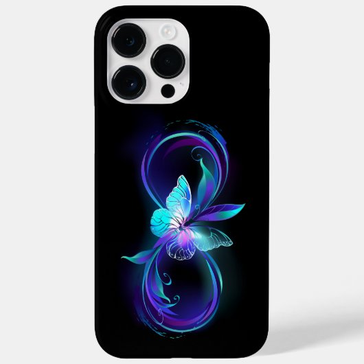 Coques Case-Mate iPhone Infinité brillante avec papillon magique (Verso)