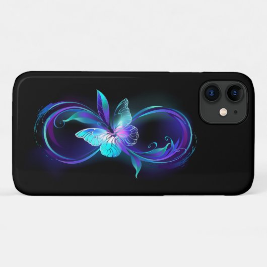 Coques Case-Mate iPhone Infinité brillante avec papillon magique (Dos (Horizontal))