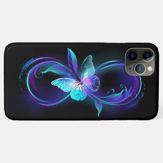 Coques Case-Mate iPhone Infinité brillante avec papillon magique (Dos (Horizontal))