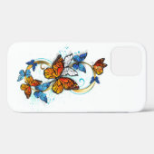 Coques Case-Mate iPhone Infinité de papillons monarques (Verso (horizontal))