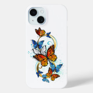 Coque Pour iPhone 15 Infinité de papillons monarques