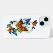 Coques Case-Mate iPhone Infinité de papillons monarques (Verso (horizontal))