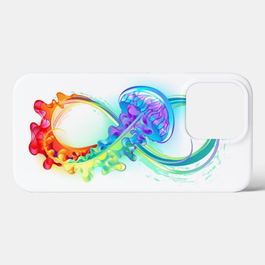 Coques Case-Mate iPhone Infinity avec Rainbow Jellyfish (Verso (horizontal))