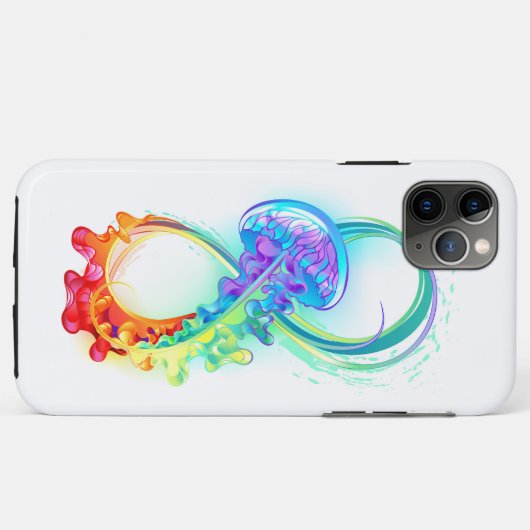 Coques Case-Mate iPhone Infinity avec Rainbow Jellyfish (Dos (Horizontal))