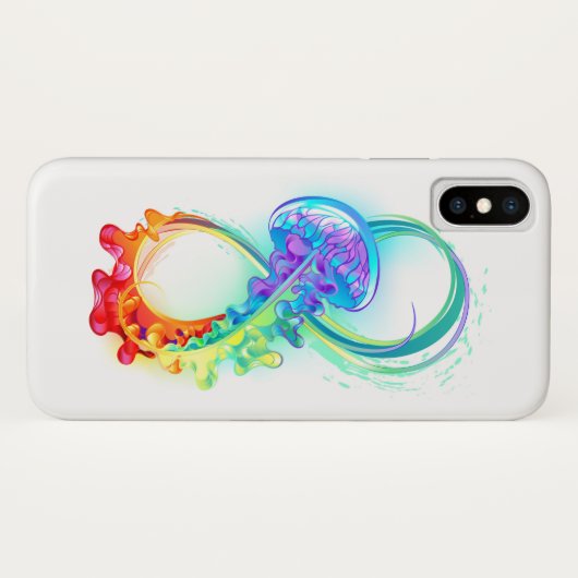 Coques Case-Mate iPhone Infinity avec Rainbow Jellyfish (Dos (Horizontal))