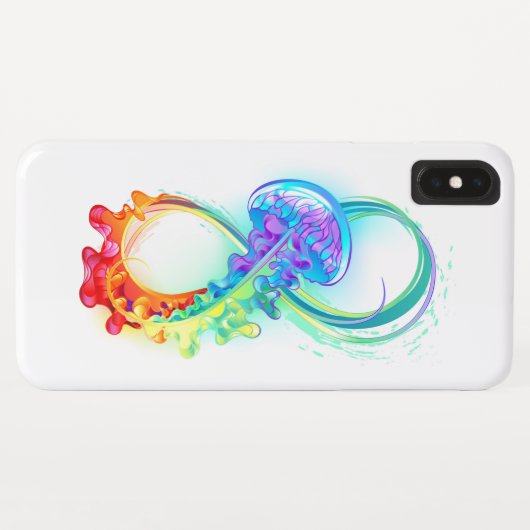 Coques Case-Mate iPhone Infinity avec Rainbow Jellyfish (Dos (Horizontal))