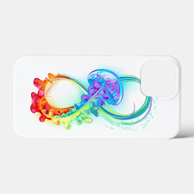 Coques Case-Mate iPhone Infinity avec Rainbow Jellyfish (Verso (horizontal))