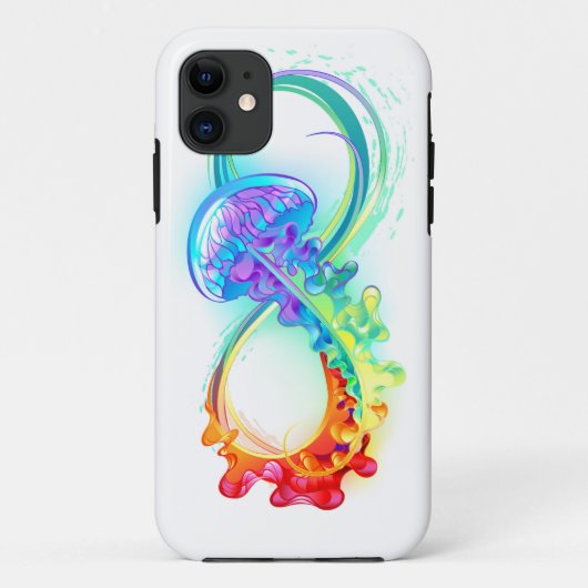 Coques Case-Mate iPhone Infinity avec Rainbow Jellyfish (Dos)
